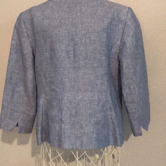 Open Talbots jacket chambray color. - Picture 2 of 4